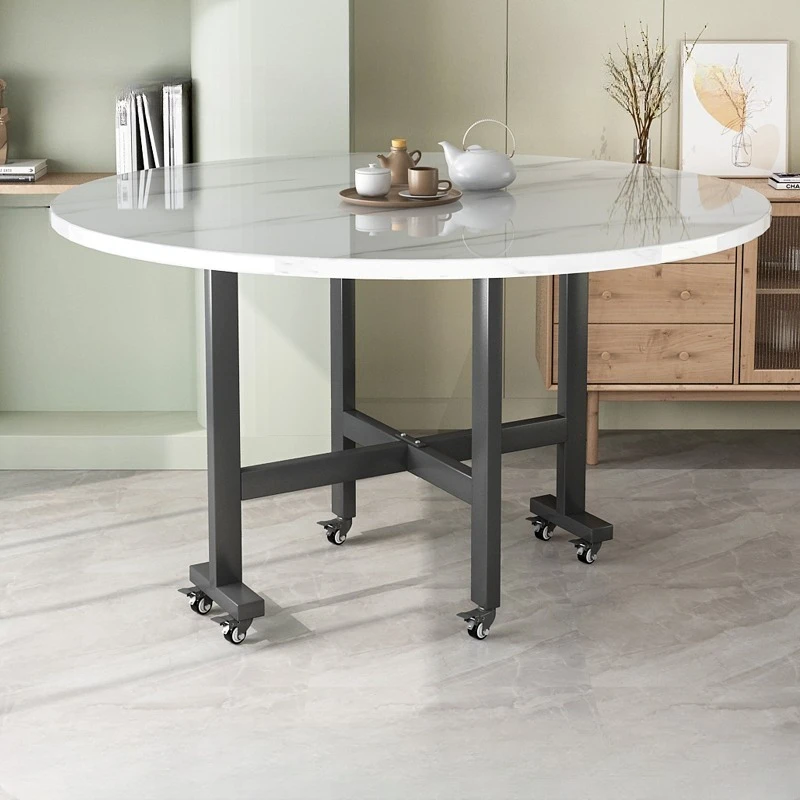 طاولة طعام منزلية قابلة للطي، وغرفة للإيجار، وطاولة طعام صغيرة، ودائرة كبيرة متحركة بسيطة للفندق