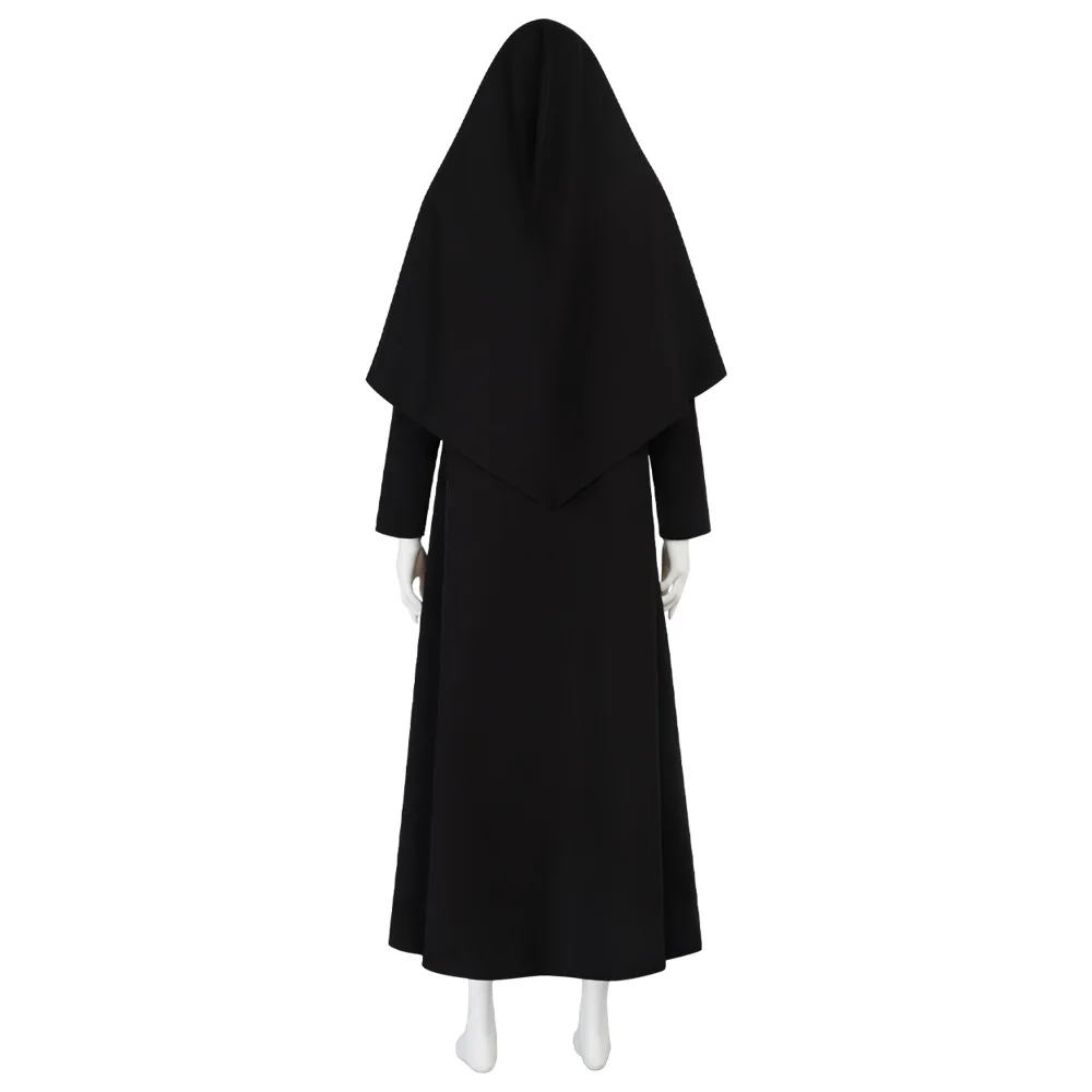 

Hot-selling Horror Nun Cosplay Costume Halloween Creepy Nun Cosplay Stretch Fabric Dress Full Set