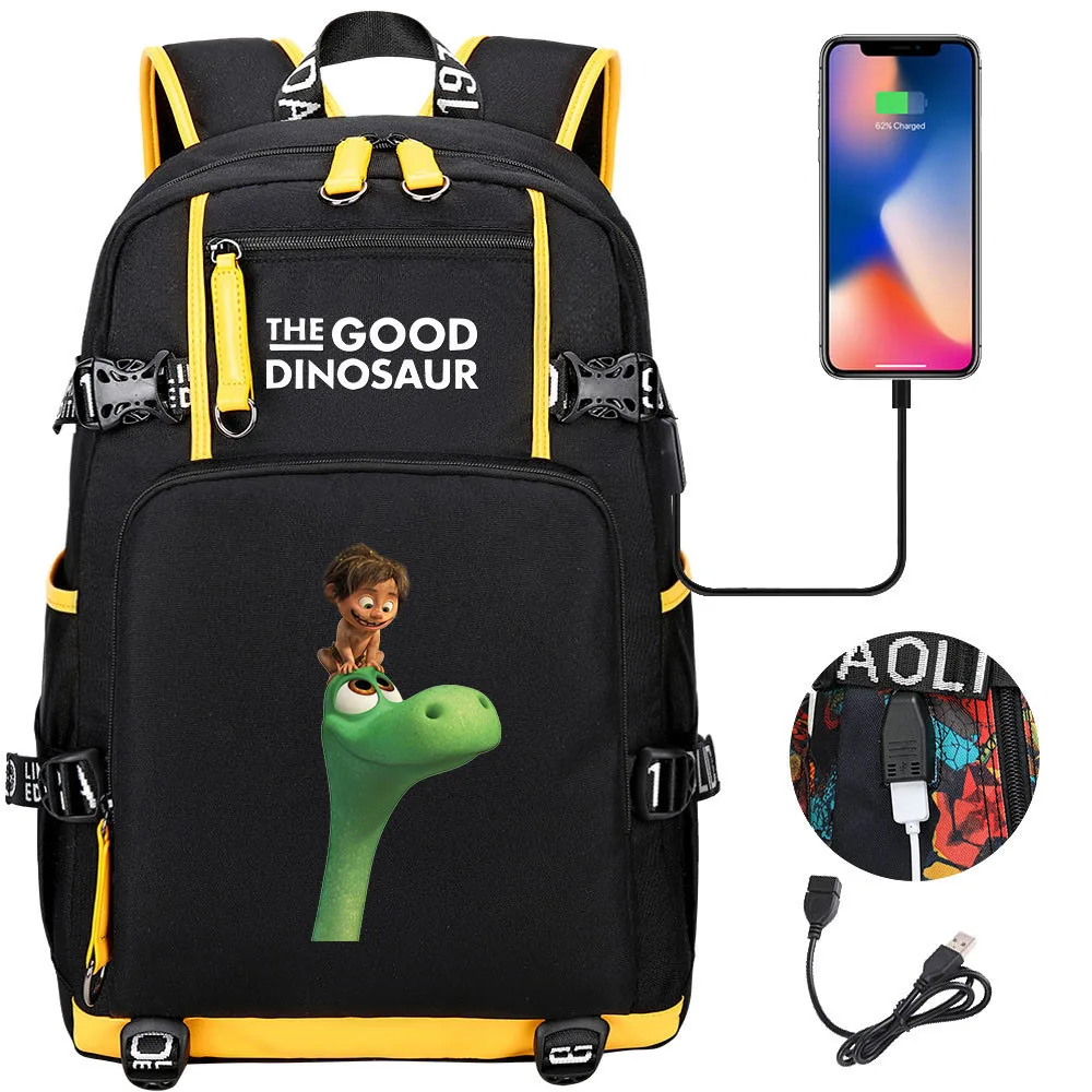 

Disney The Good Dinosaur School Backpack Women Men Laptop Travel Bag Large Waterproof USB Charging Knapsack Mochila