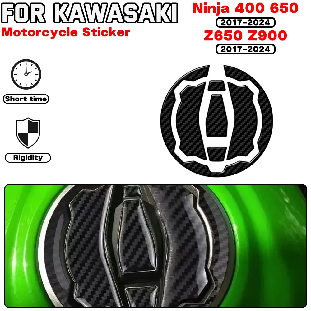 

For KAWASAKI Models 2017-2024 Ninja 400 Ninja 650 Z650 Z900 Motorcycle Gas Fuel Cap Cover Decal Protection Stickers