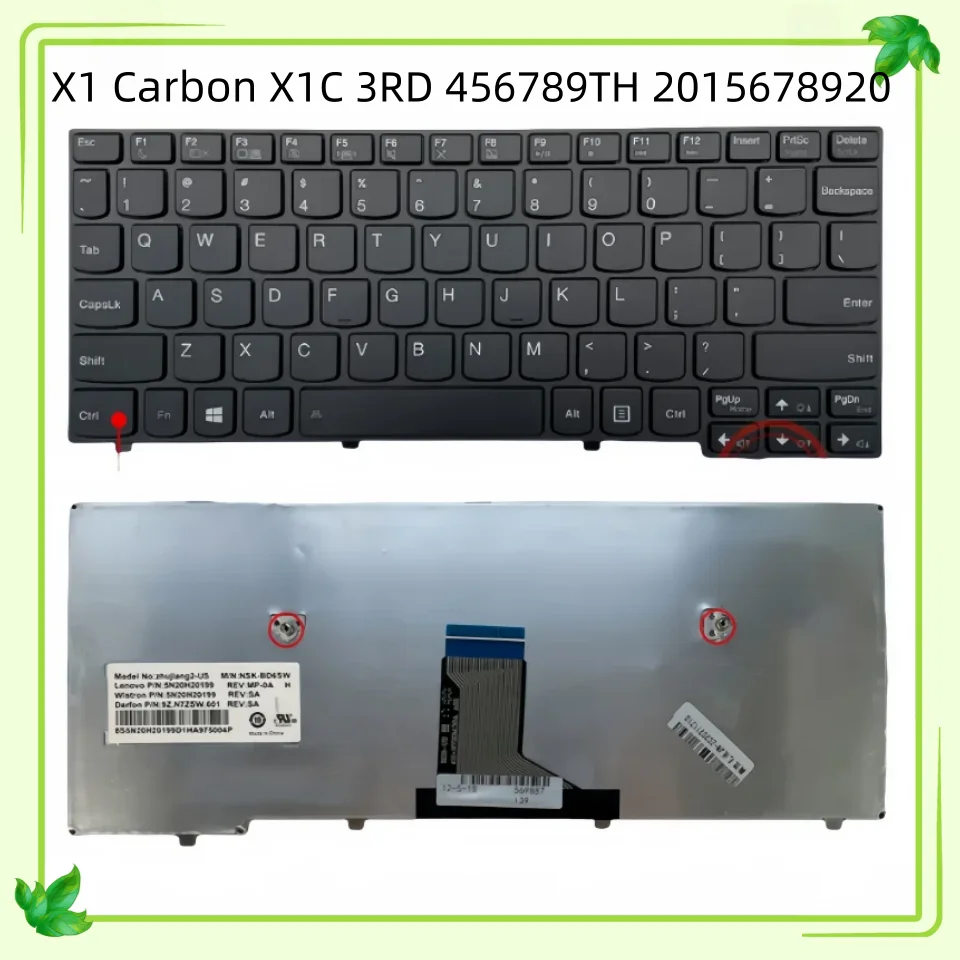 

Новая американская английская раскладка клавиатуры для ноутбука Lenovo Thinkpad X1 Carbon X1C 3RD 456789TH 2015678920