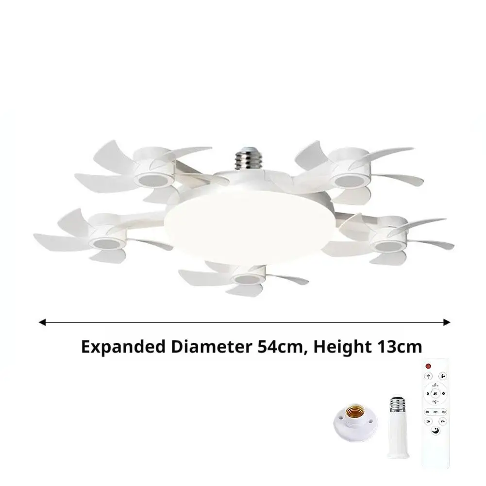 E27 Fan Light 2in1 Drone Design Remote Control Ceiling Lamp 36V for Home Bedroom Silent Restaurant 4/5‑Head Decoration image 3
