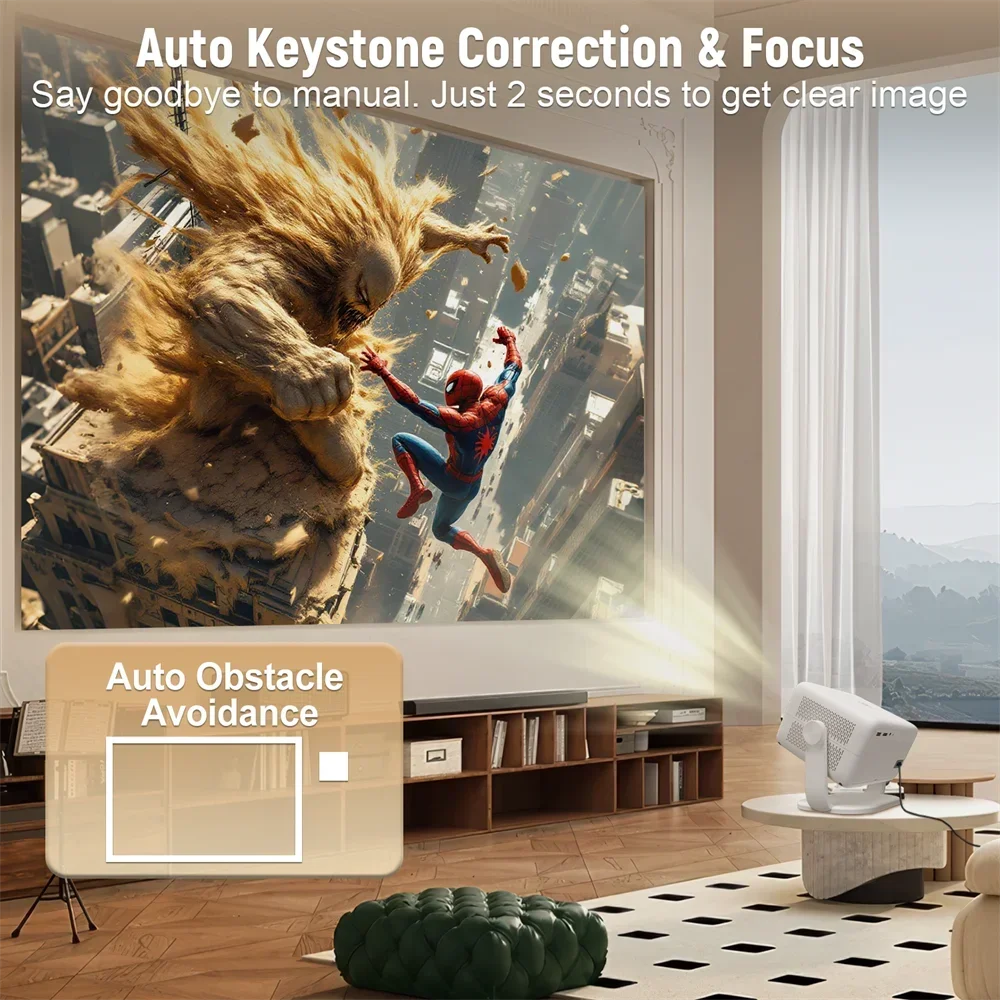 

Projector TP350 650 ANSI 4K HD 1080P Auto Focus Android 11 Wifi6 BT5.2 Portable Outdoor Video Smart Home Theater Proyector