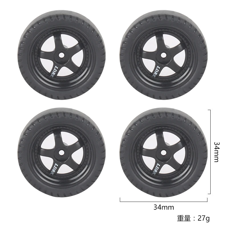 LDRC AE86 A86 LD1801 LD1802 LD1803 LD1804 A01 A02 4 Stück 33mm RC Harte Drift-Reifen 1/18 RC Auto Upgrade-Teile – Detail 9