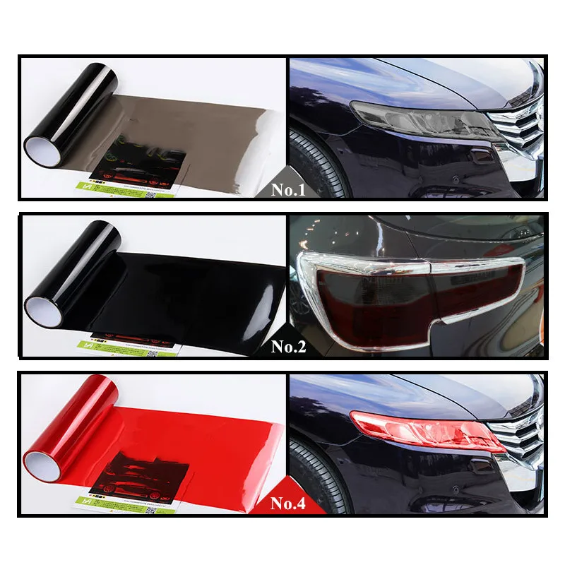 30 سنتيمتر x 60 سنتيمتر سيارة تينت الأزياء العلوي الضوء الخلفي الضباب ضوء الفينيل الدخان ورقة غشاء رقيقة ملصق غطاء سيارة التصميم سيارة ديكور لجميع السيارات #3