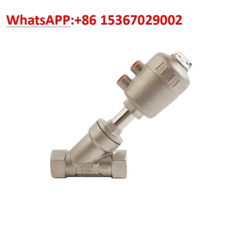 

Головка из нержавеющей стали 304, Y-образный паровой угловой седловидный клапан, пластиковый цилиндр, устойчивая к высоким температурам резьба, пряжка с пневматической резьбой