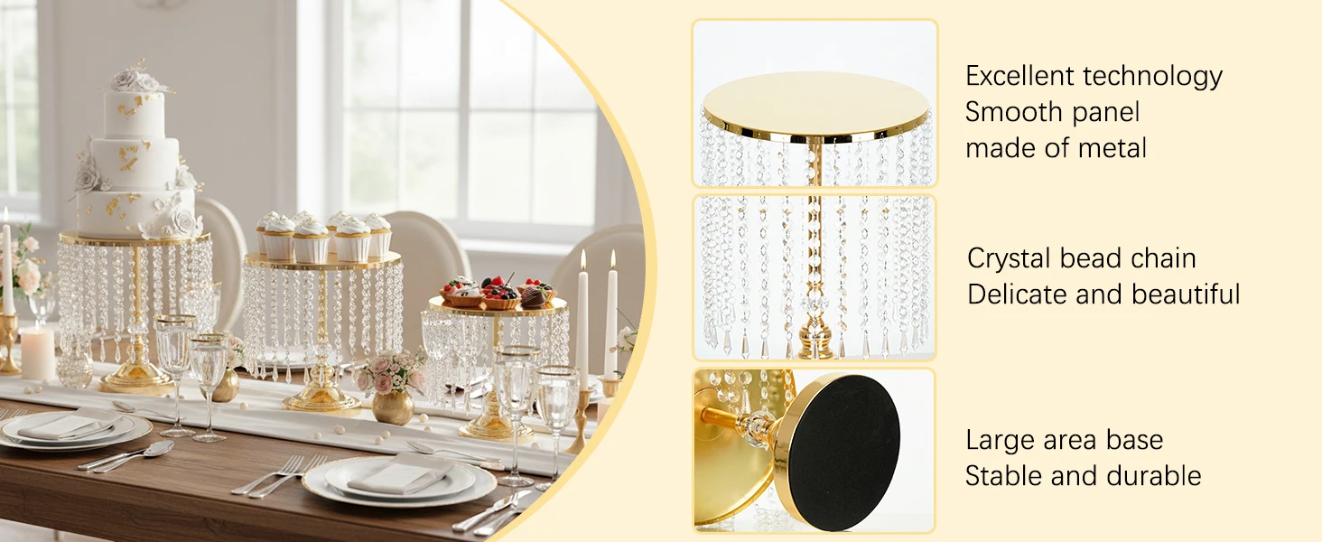 Gold cake stand