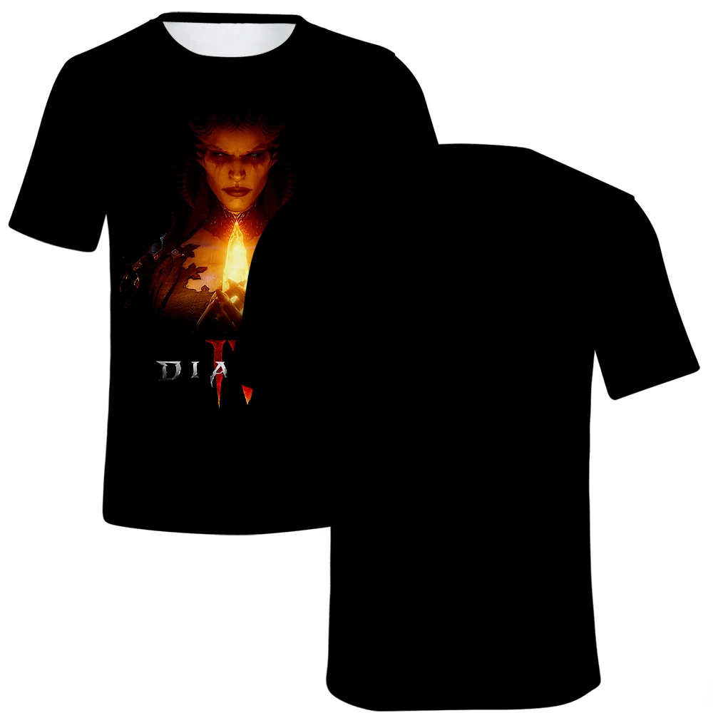 New Game T-Shirts Diablo 4 3D Print Men Women Fashion Streetwear Oversized Short Sleeve T Shirt Harajuku Kids Tees Tops Clothing