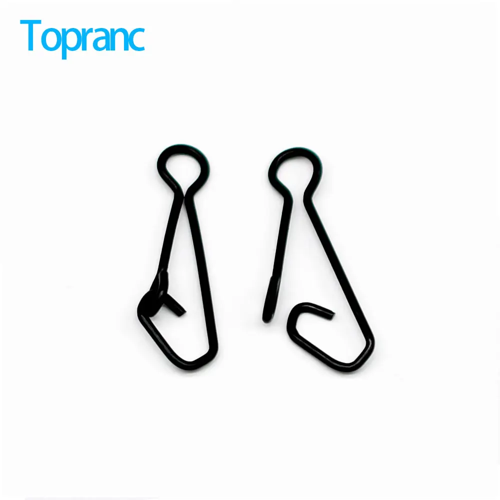 Topranc Fishing Snap Clip Strong Durable Connector Matt Black Quick Pin Change Line Group Connectors - Safety Snaps Lock Hooks