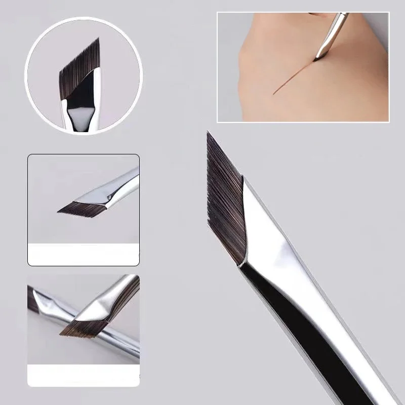 2/5 szt. Karsyngirl Ulepszony Pędzelek do Eyelineru z Ostrzem Ultra Cienki, Precyzyjny Pędzelek Kątowy do Brwi, Pędzelek do Konturowania Pod Oczy, Pędzelek do Precyzyjnych Detali — zdjęcie 2