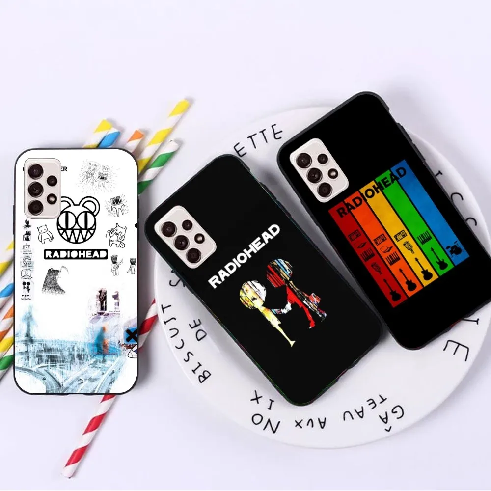 Radiohead Bear Mobile Cell Phone Case for Samsung A91 A81 A73 A72 A71 A30S A20 A12 A13 A52 A53 4G 5G Black Phone Cover Funda