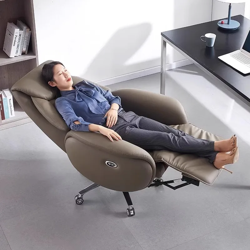 Boss office chair,   lift chair, genuine leather swivel chair, comfortable senior seating
