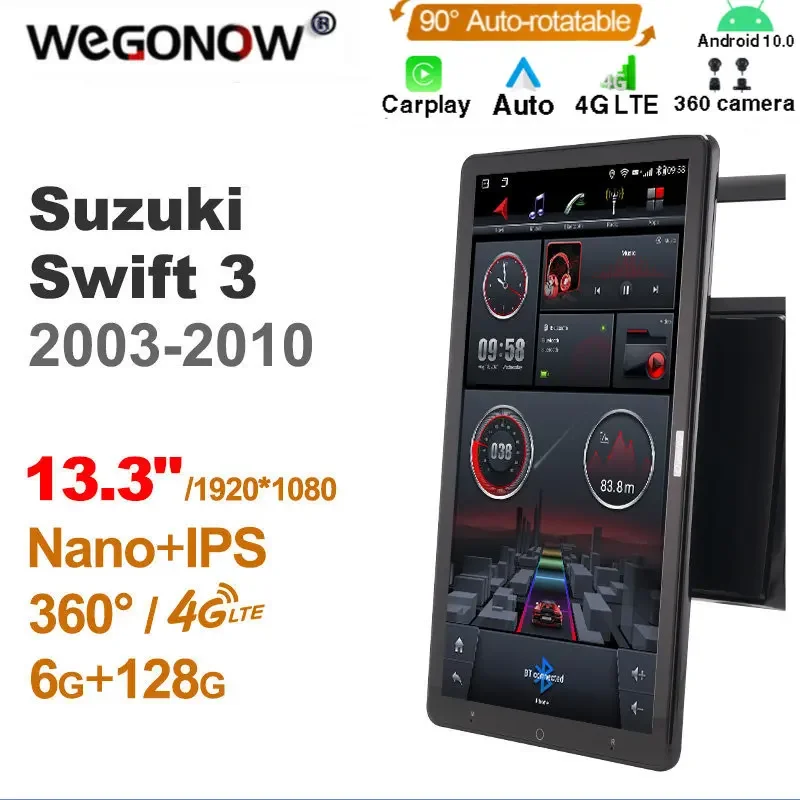 

Автомобильный поворотный 1920*1080 13,3 ''Ownice Android10.0, автомобильный мультимедийный плеер для Toyota Highlander XU50, радио 4G LTE 360, оптический, без DVD