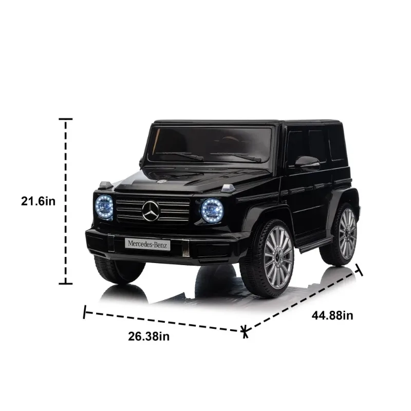 Licensed Mercedes-Benz G500 24V Kids Ride On Car with Remote Control 3 Speeds LED Lights Bluetooth MP3 Display Safety Belt