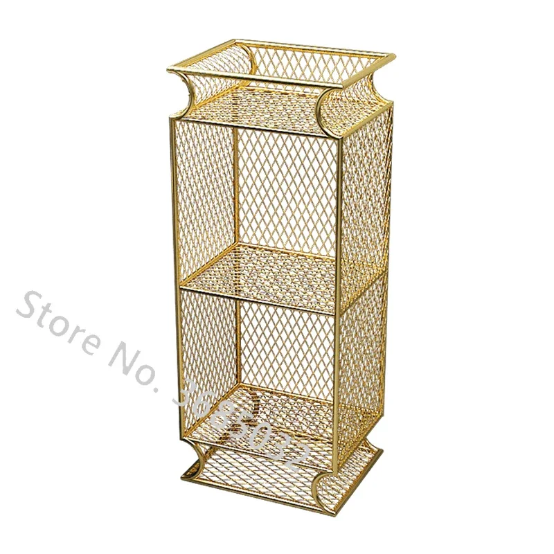 Waterproof Bookshelf Golden Floor Bedside Shelf Bedroom Living Room Not Fade Storage Rack Organizing Shelf for Dormitory Home