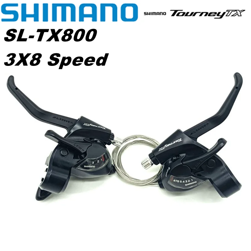 Shimano Tourney ST-TX800 Mountain Bike Shift/Brake Lever EZ Fire Plus 3x8 Speed Shift Levers Bicycle Parts