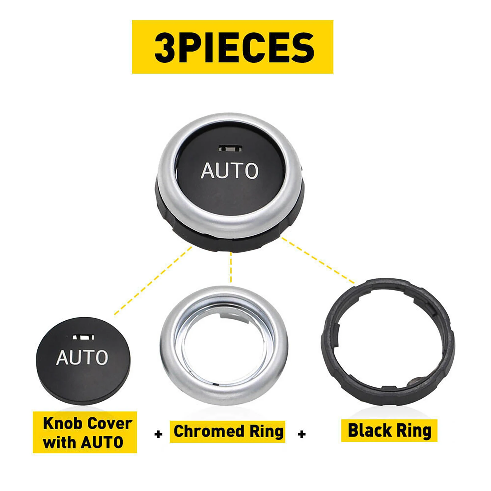 1Pc Air Conditioner A/C Rotation Climate Control Switch Knob Button 61319393931 For BMW 528i 535i 550i 640i 650i Car Accessories