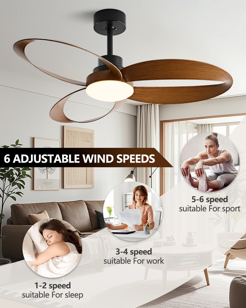 42/52 Zoll Deckenventilator 3  – Smart Ceiling Fan Bewertung und Preis