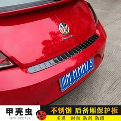 For Volkswagen Beetle 2012 2013 2014-2015-2017-2019Rear Trunk Bumper Protector Rear Scuff Plate Rear Door Sill Car Accessories