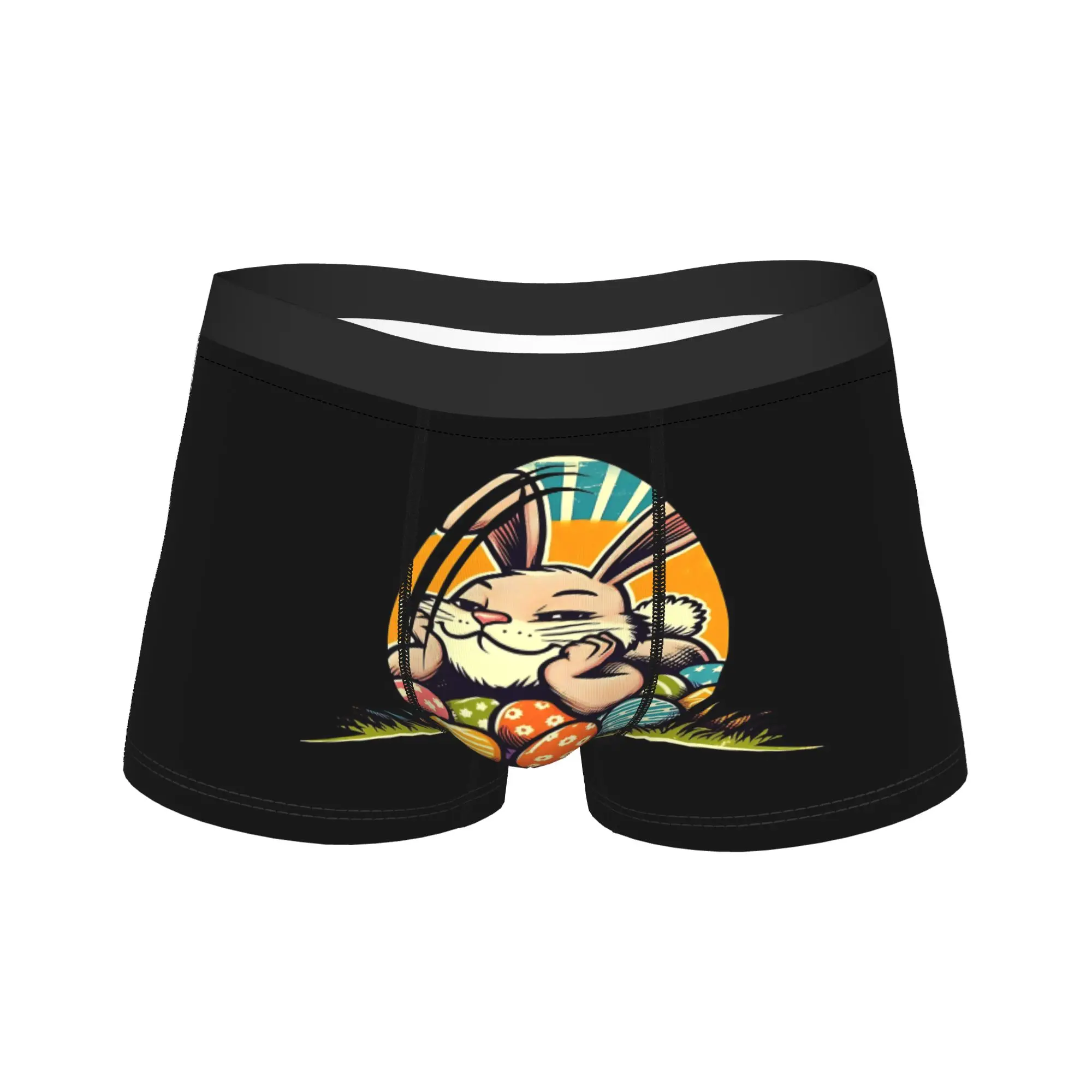 

Funny Easter Cats Ears Bunny Eggs Shorts Briefs Underwear Trenky Male Comfortable Boxershorts Custom Large Size Panties