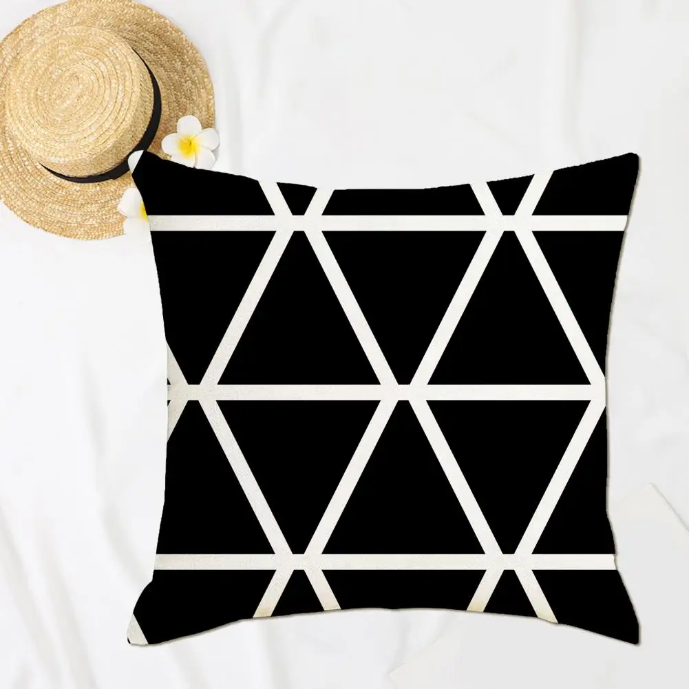 Single-sided Printed Pillow Covers Pillow Cover Geometric Pattern Throw Pillowcase Set Super Soft Wear Resistant for Home