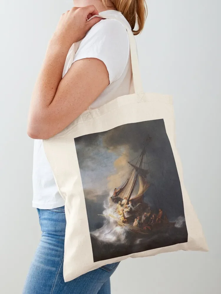 The Storm on the Sea of Galilee Tote Bag tote bag custom Canvas bag for women