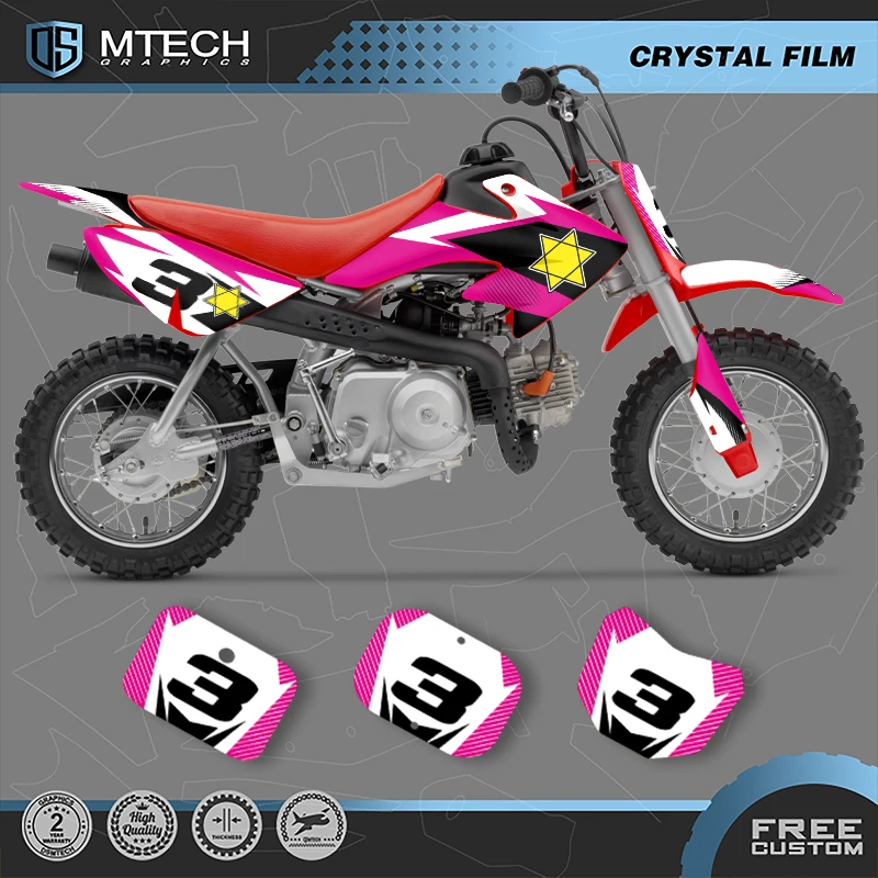 DSMTECH Custom Graphics Decals Stickers Kits Background for CRF 2000 2001 2002-2012 CRF50 2013 2014 2015-2021 CRF50 003
