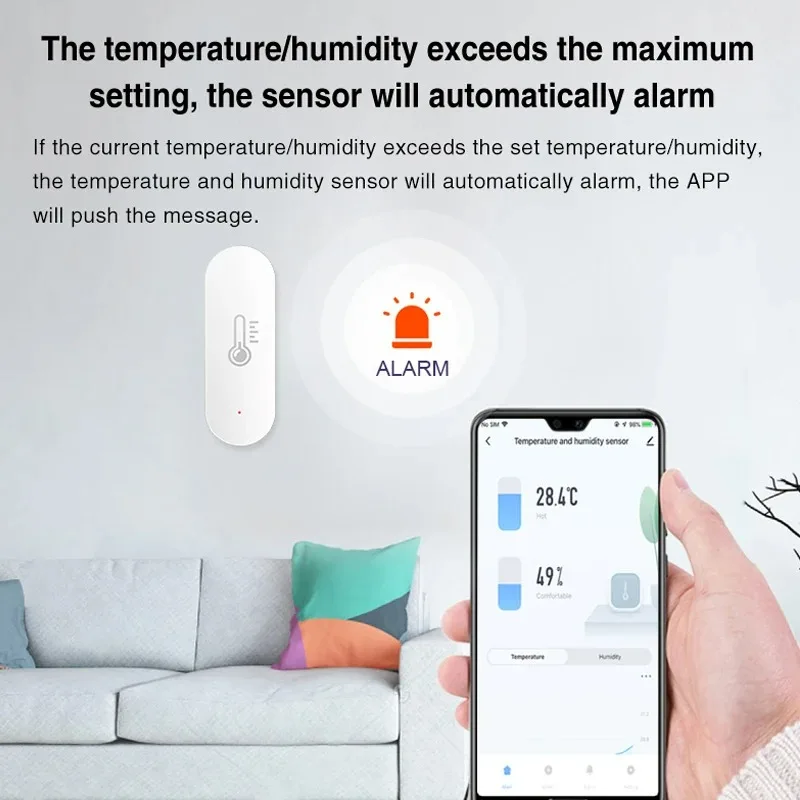 

Tuya Wi-Fi умный датчик температуры и влажности термометр детектор монитор умный дом через Alexa Google Home Tuya Smart Life