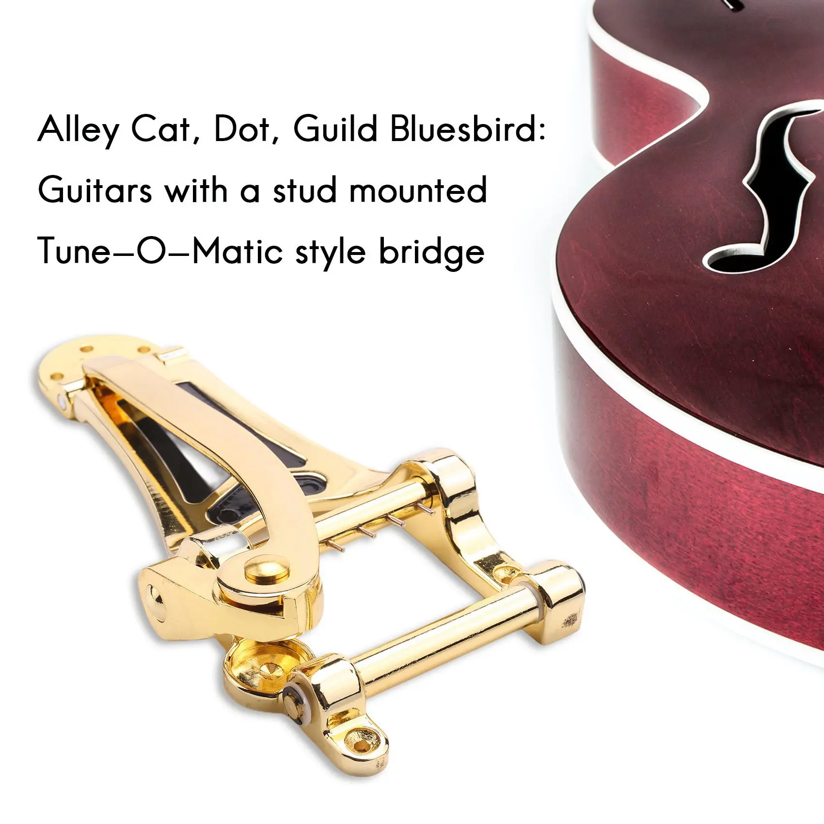 Vibrato Bridge Tailpiece B7 guitarra de Jazz para Gibson Bigsby ES355 Epiphone Gold