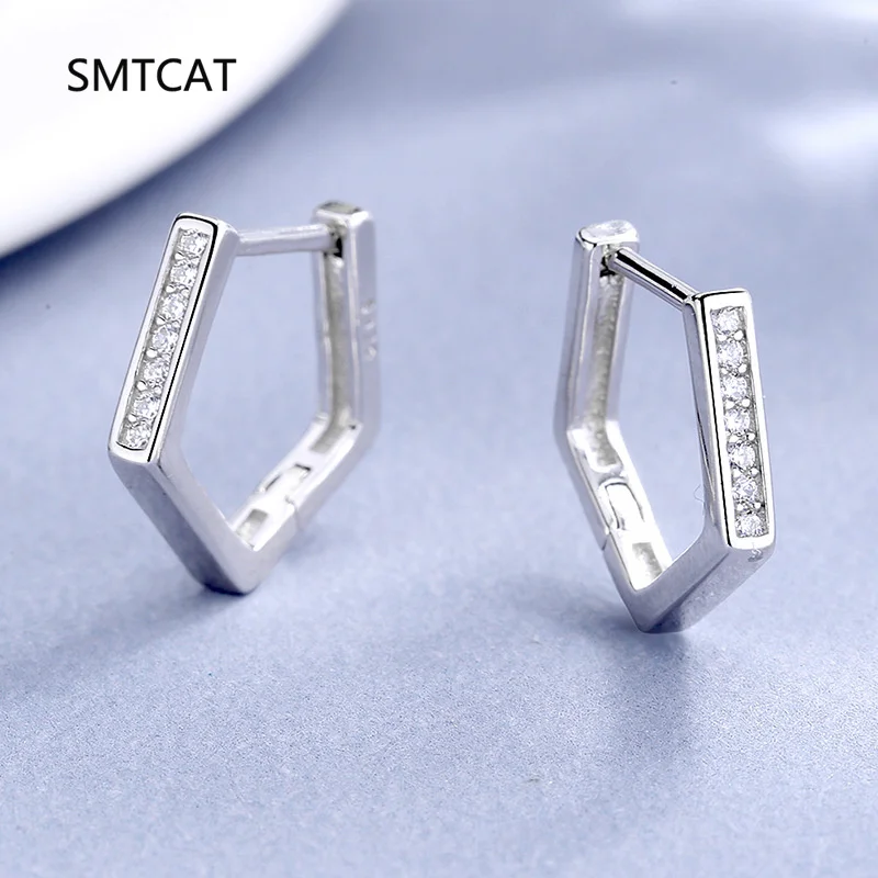 

Настоящее серебро 925 пробы, золото 18 карат, геометрические серьги-кольца Huggies Aretes для женщин, вечерние ювелирные изделия, минималистичные аксессуары