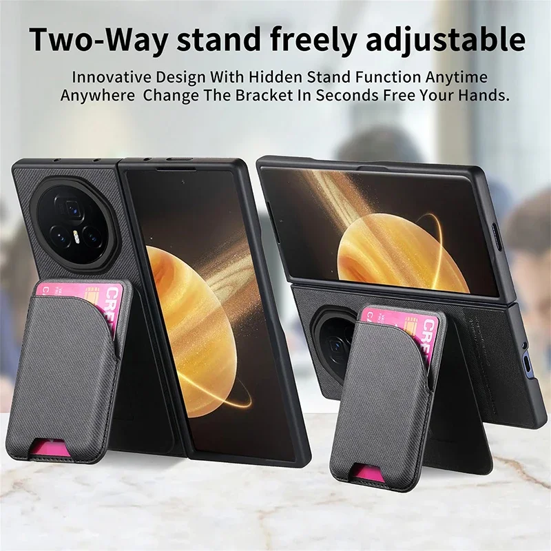 Case For Honor Magic V6 V5 V3 Cowboy Diagonal Fabric Separation Magnetic Card insertion Shockproof Mobile Phone Case Cover