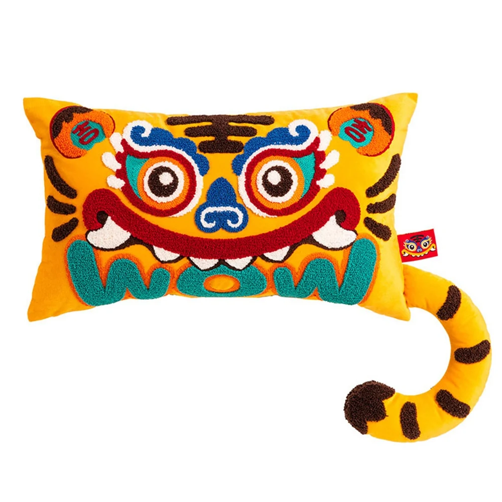 ABYN-Tiger Pillow New Year Gift Of The Year Of The Tiger Zodiac Year Living Room Sofa New Chinese Pillow 5