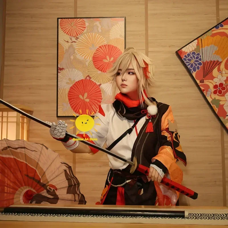 CosplayKaedehara Kazuha تأثيري لعبة تأثيري Kaedehara Kazuha ازياء موحدة هالوين كرنفال زي الملابس شعر مستعار مجموعة النساء