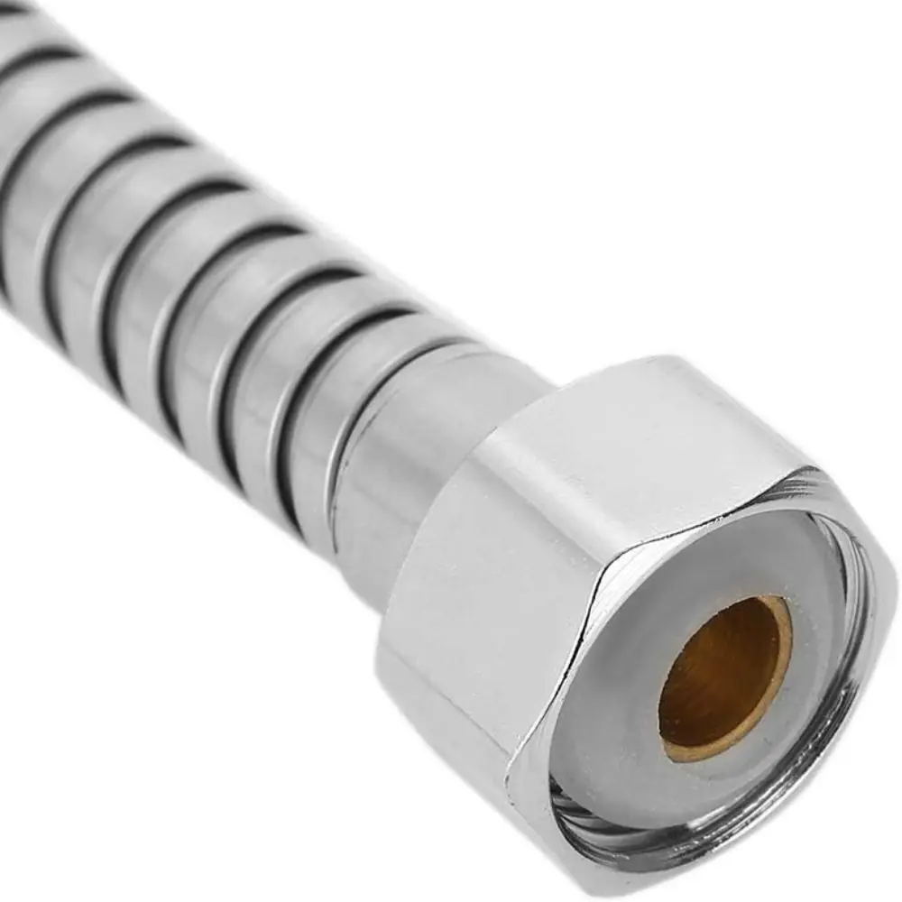 2 Pack 150cm Shower Hose Replacement Chrome Finish Flexible Connector Handheld Shower Head Hose Inner tube PVC