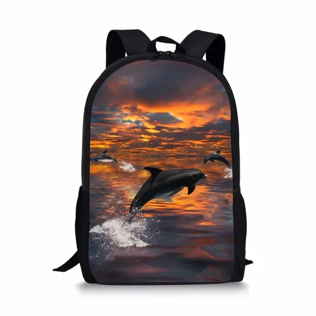 

Cute Dolphin 3D Print Backpacks for Teenage Girls Boys Back Pack School Bags For Kids Back Pack Book Bag Large Capacity Backpack