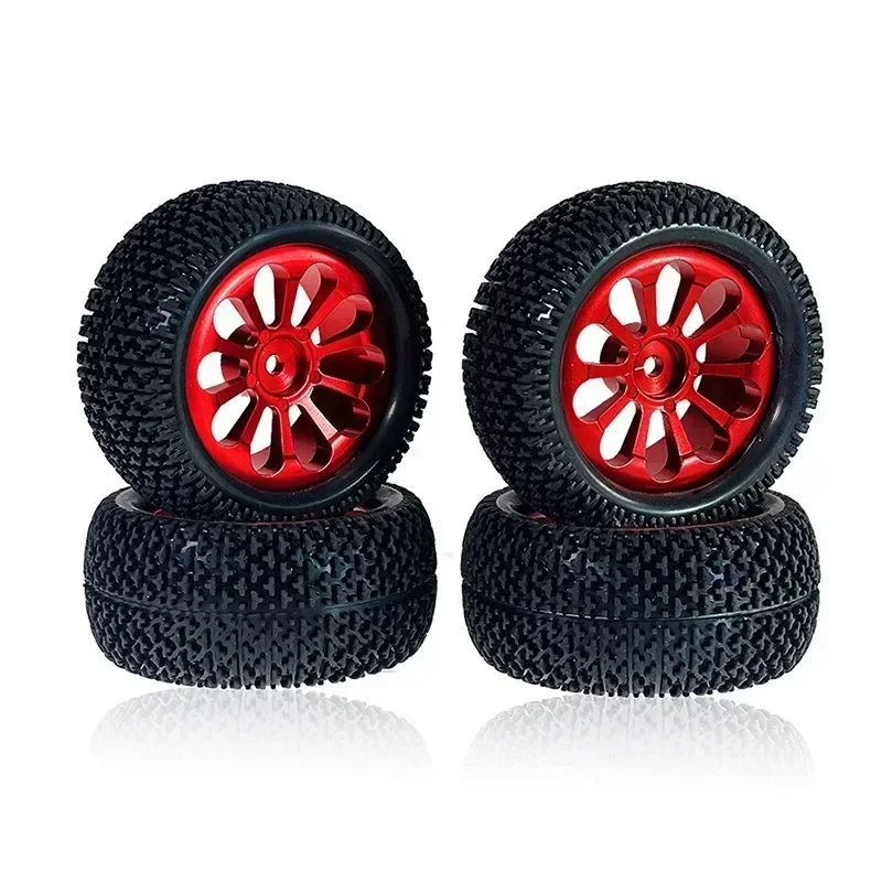 Pneu de jante de roue en métal de 86mm, 4 pièces, pour Wltoys 144001 124019 A959 SCY 16101 MJX 14209 16207 JJRC Q130A RC, pièces de mise à niveau de voiture