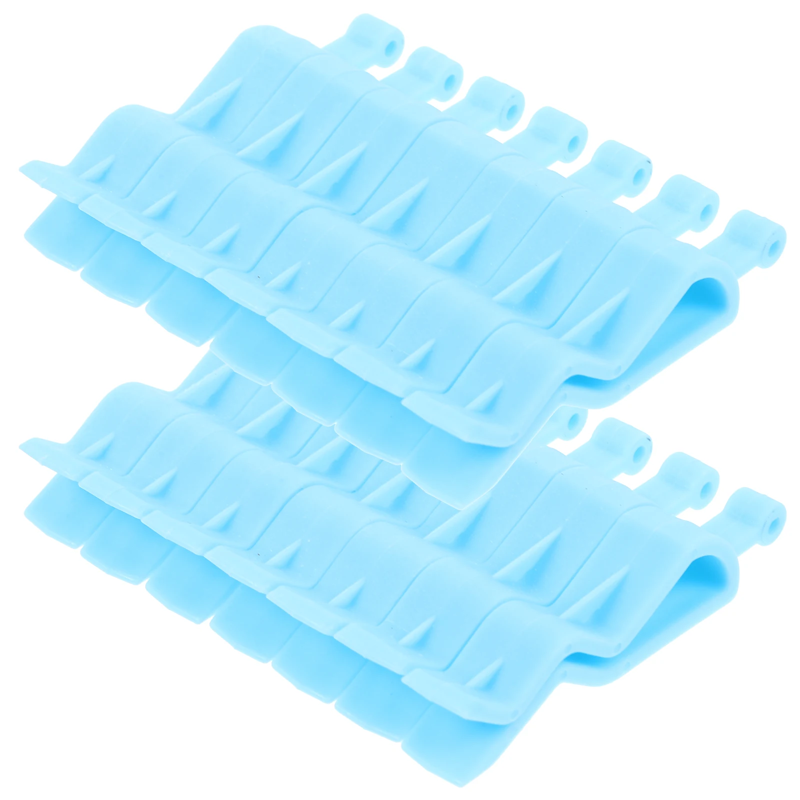 

20pcs Blue Trash Bag Clips Garbage Bin Clamps Plastic Waste Can Fasteners Home Kitchen Accessories Reusable Durable Storage