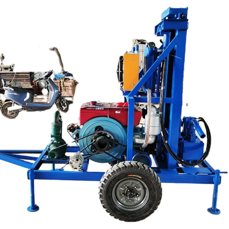 

200m Chinese Popular Small Deep Water Rig Portable Bore Well Drilling Machine for Sale