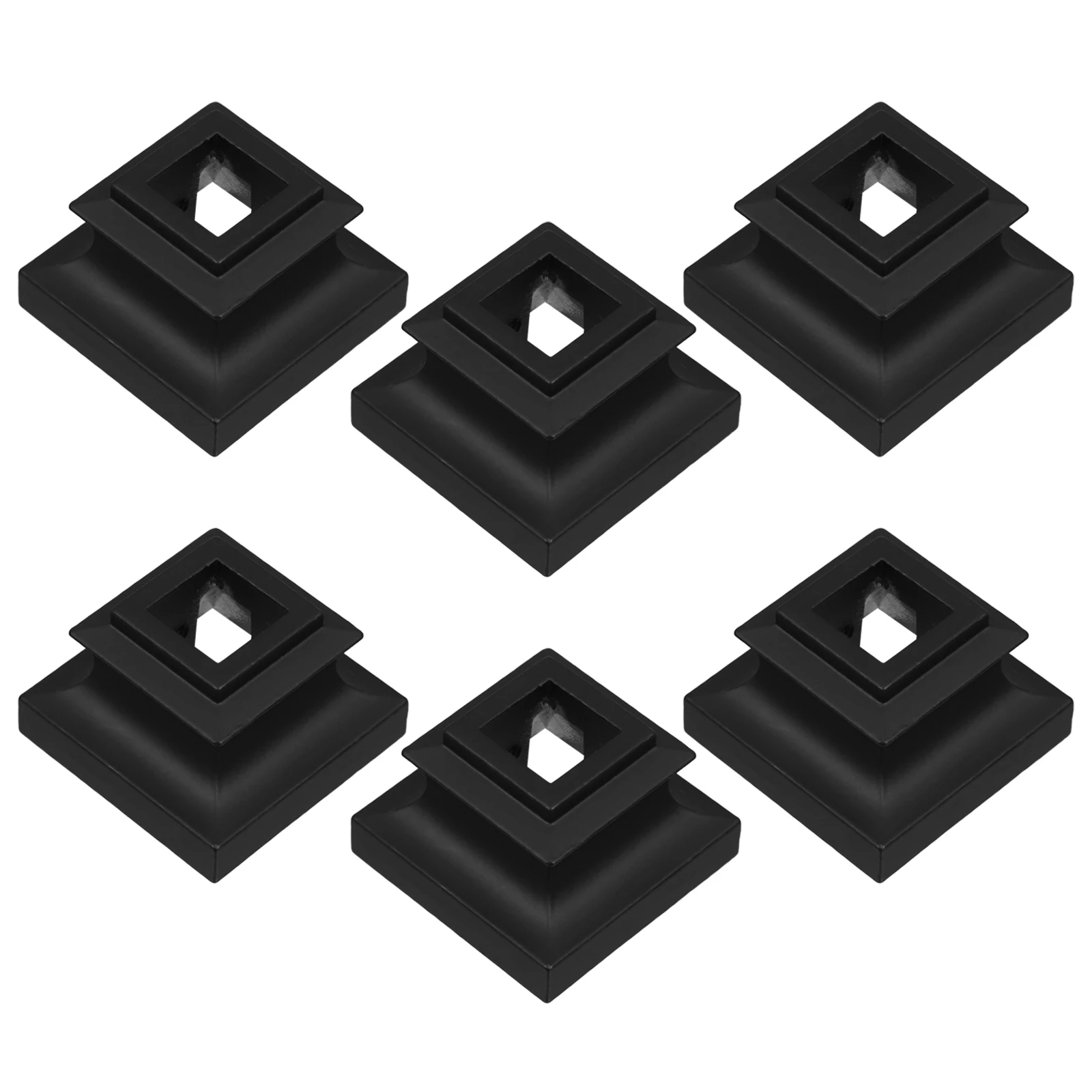 

6pcs Iron Baluster Stair Shoe Connectors Repair Balusters For Indoor Stairs Durable Deck Railing Base Staircase Parts