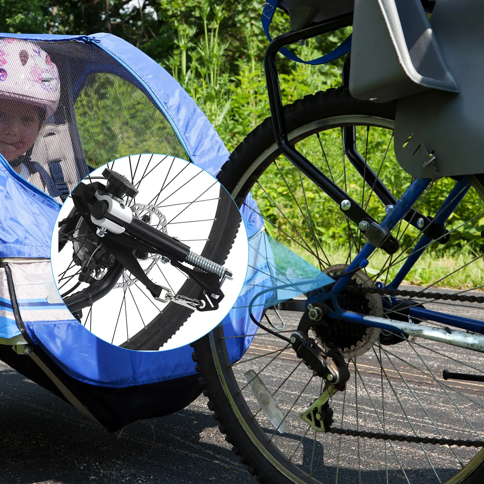 

1Set Bike Trailer Coupler Hitch 19-32Mm Diameter Tube Robust Steel Design Easy Mount No Tools Required Universal Fit for Bike