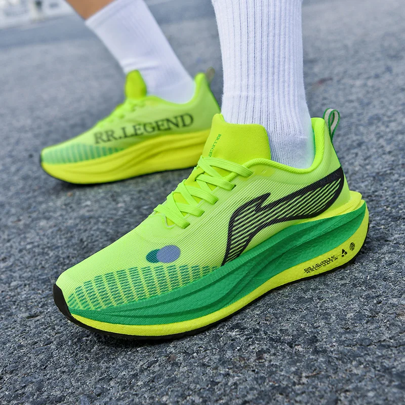 Zapatos deportivos para hombre, zapatillas ligeras para correr con placa de carbono, absorción de impactos para invierno, antideslizantes, resistentes al desgaste, transpirables