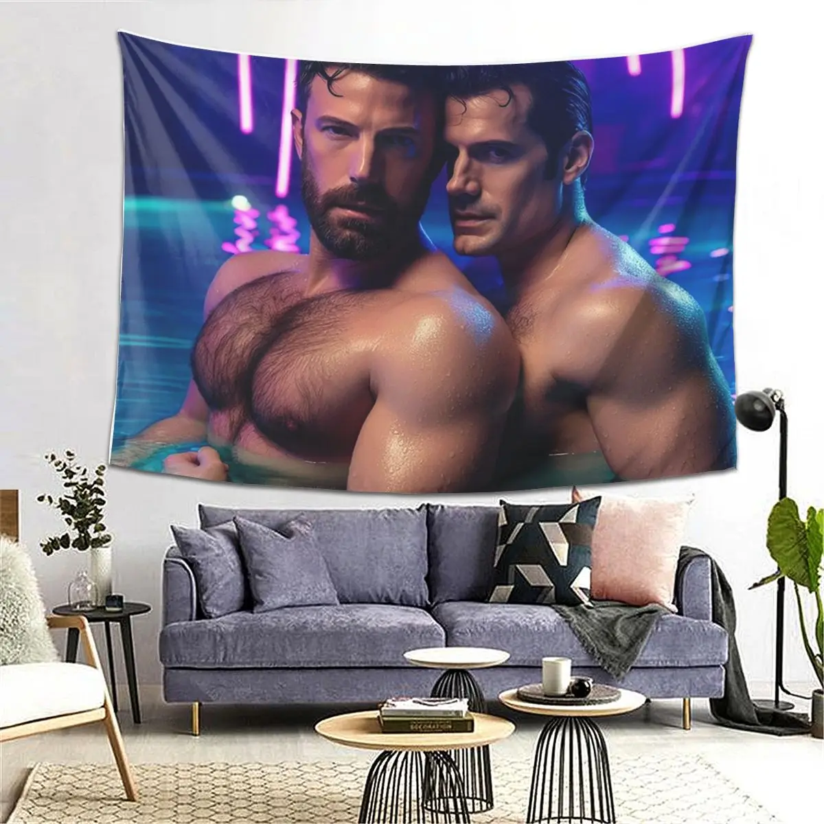 نسيج بن أفليك آند هنري كافيل للتعليق على الحائط، ديكور منزلي جمالي لغرفة المعيشة وغرفة النوم #3