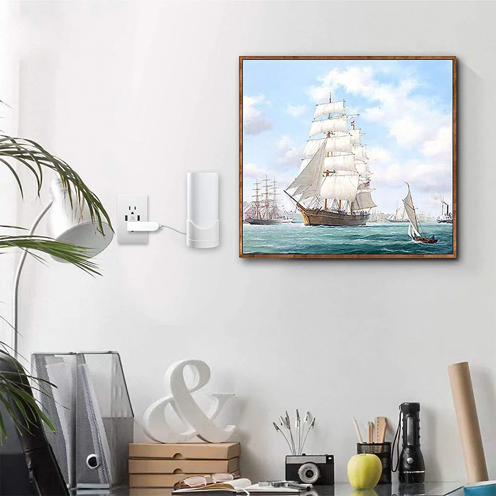 ABNP 2 حزمة حامل تثبيت على الحائط لنظام WiFi شبكي منزلي كامل Deco / E4 / P9 / S4، دعامة مع إدارة السلك