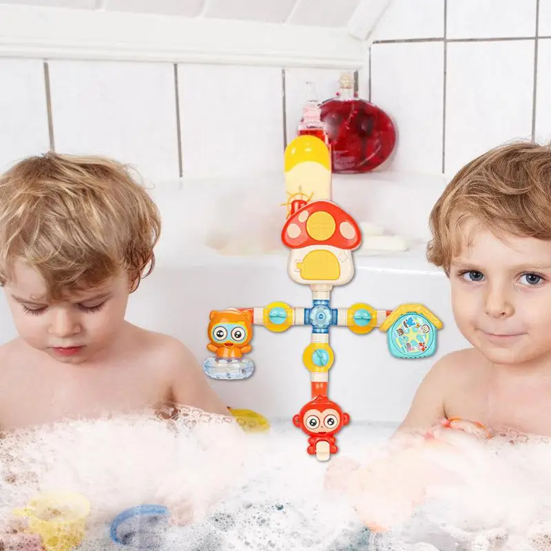 Juguetes de baño de dibujos animados para niños, bañera de juguete con ventosas potentes para piscina, ducha y bañera