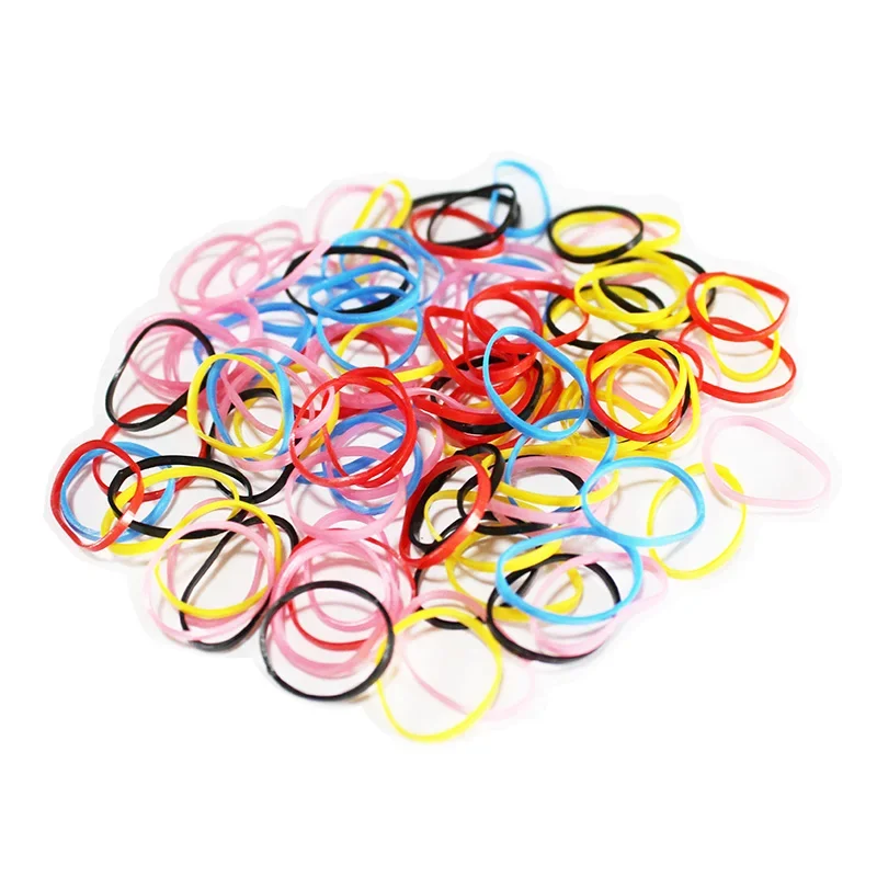 カラフルな使い捨てヘアバンドシュシュ子供女の子弾性ゴム