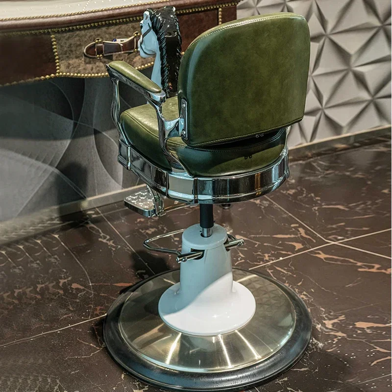 كرسي تصفيف الشعر الداخلي الاحترافي للأطفال، كراسي مريحة للتجميل، مسند ظهر جمالي، كرسي سيلا بذراعين