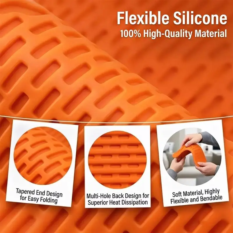 

Flexible Phone Stand Foldable Silicone Desktop Tablet Laptop Stand Portable Adjustable Universal Holder For Travel Office Bed