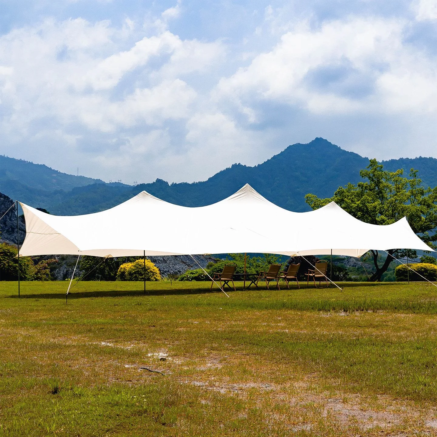 Luxury Stretch Canopy Tent Waterproof UV Resistant Large Outdoor Marquee for Wedding Resort Party Camping Event Shelter