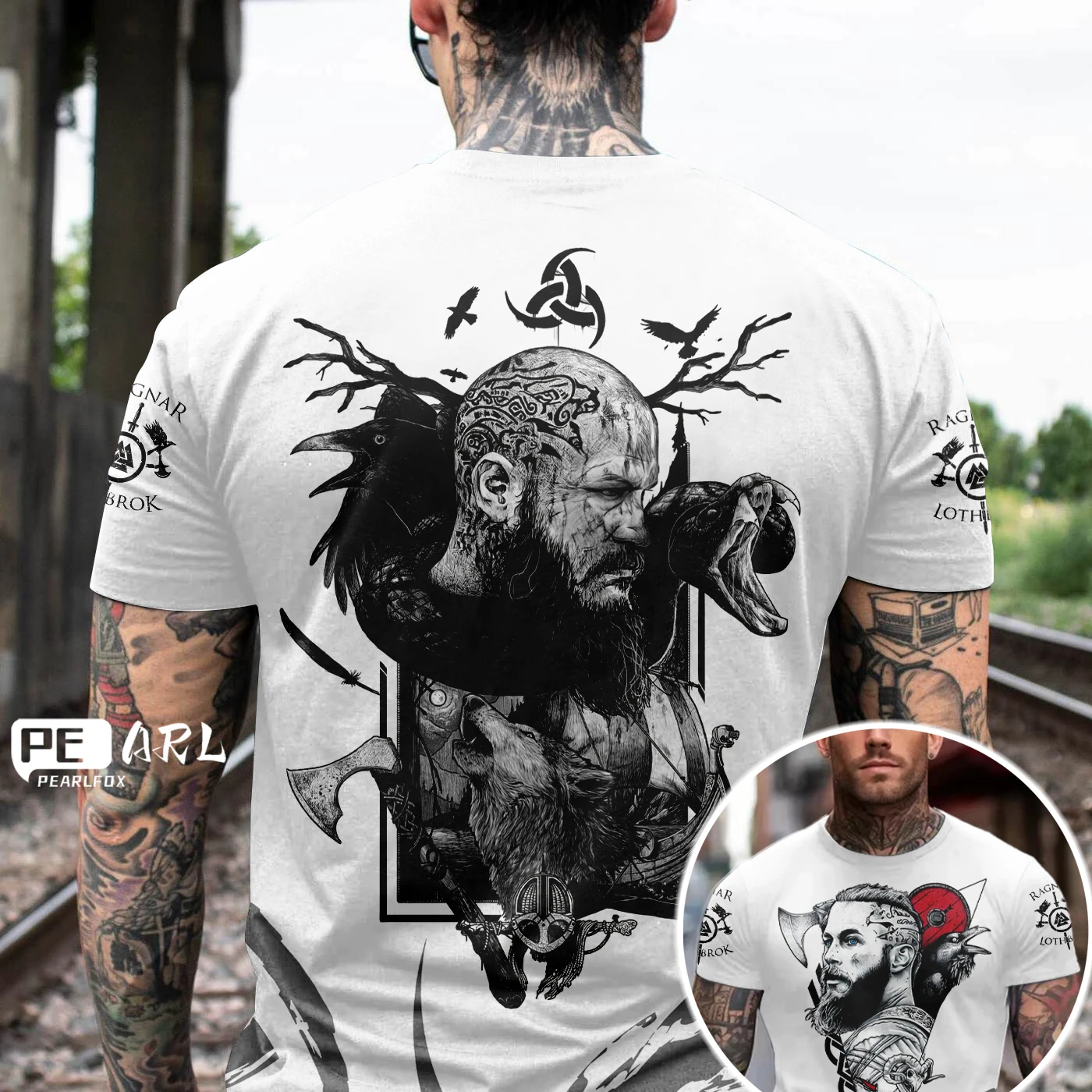 2024 New Fashion Men hoodies 3D Printed Viking Tattoo t shirt tees shorts sleeve Apparel Unisex Norse cosplay funny streetwear