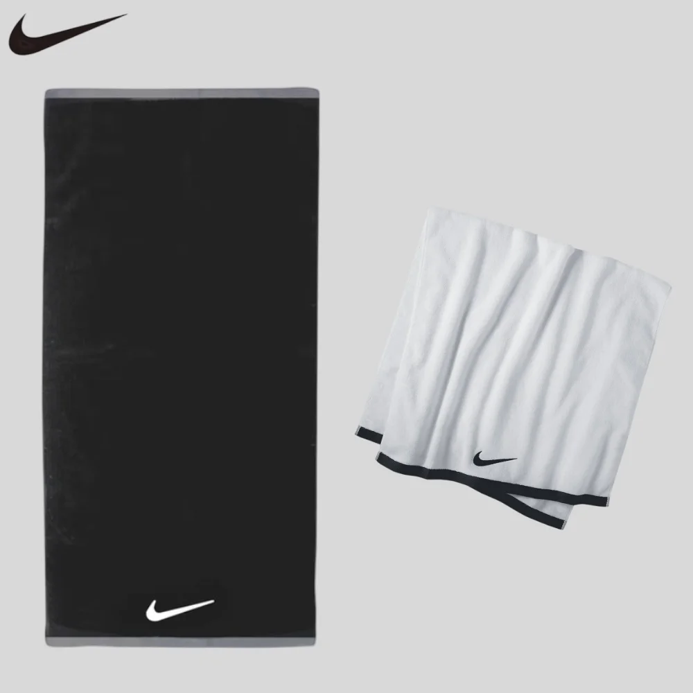 Nike Wrinkle Resistant Terry Towel Comfort Bath Towel For Yoga Travel Cycling Workout 2 PCS AC2089-101+NET17010MD